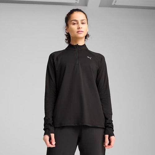 Moteriškas bėgimo džemperis PUMA Run Velocity Cloudspun 1/4 Zip puma black