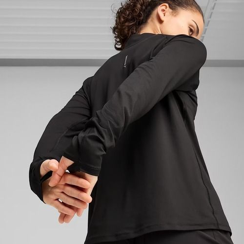 Moteriškas bėgimo džemperis PUMA Run Velocity Cloudspun 1/4 Zip puma black