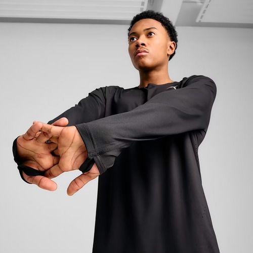 Vyriški bėgimo marškinėliai ilgomis rankovėmis PUMA Run Cloudpun puma black