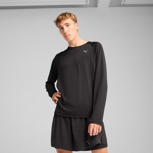 Vyriški bėgimo marškinėliai ilgomis rankovėmis PUMA Run Velocity Poly puma black
