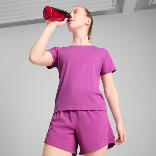 Moteriški bėgimo marškinėliai PUMA Run Velocity Tee Tri-Blend wild berry