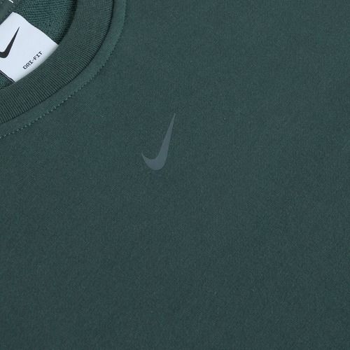 Nike Dri-FIT One Crew Neck French Terry moteriškas džemperis vintage green/ black