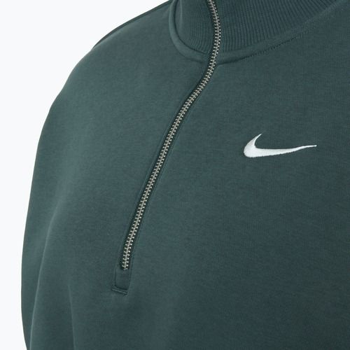 Moterų Nike Sportswear Phoenix Fleece 1/2 Zip Cropped vintage green/ sail džemperis