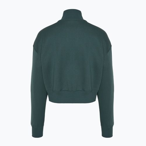Moterų Nike Sportswear Phoenix Fleece 1/2 Zip Cropped vintage green/ sail džemperis