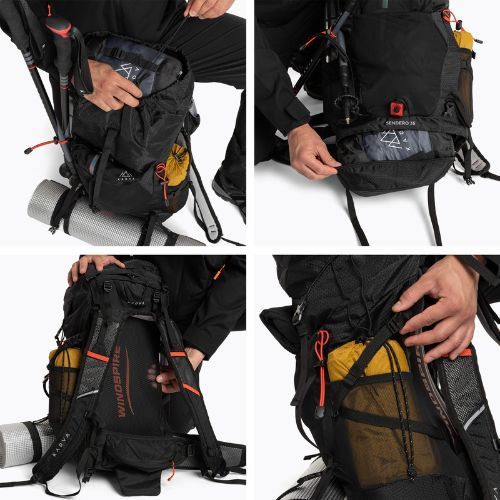Trekkingo kuprinė KADVA Vagabundo 40 l juoda