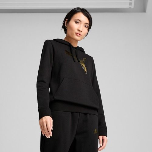 Moteriškas džemperis PUMA  ESS Metalic Hoodie TR puma black/metallic gold