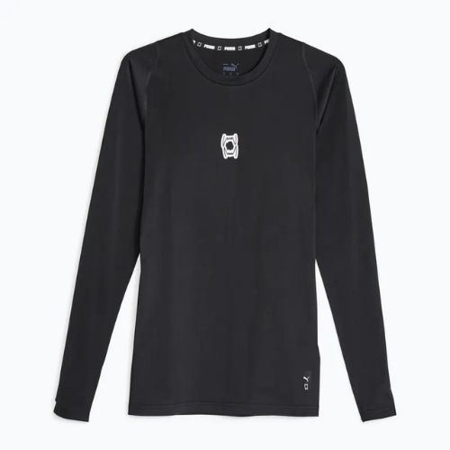 Vyriški krepšinio marškinėliai ilgomis rankovėmis PUMA Hoops Team Top Baselayer puma black