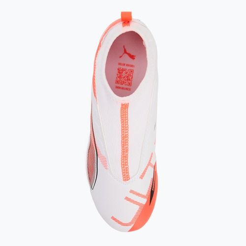 Vaikiški futbolo bateliai PUMA Ultra 5 Match+ LL FG/AG Jr puma white/puma black/glowing red