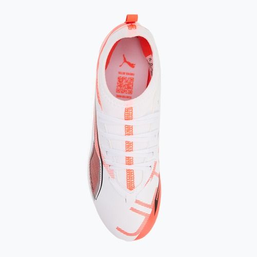 Vaikiški futbolo batai PUMA Ultra 5 Match FG/AG Jr puma white/puma black/glowing red