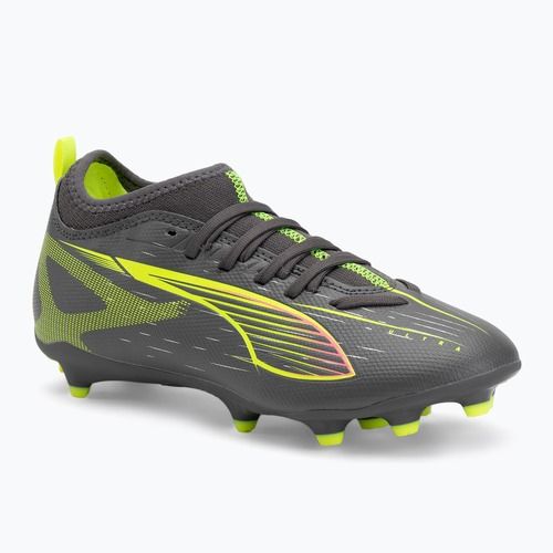 Vaikiški futbolo batai PUMA Ultra 5 Match FG/AG Jr matte aged silver/yellow alert/puma aged silver