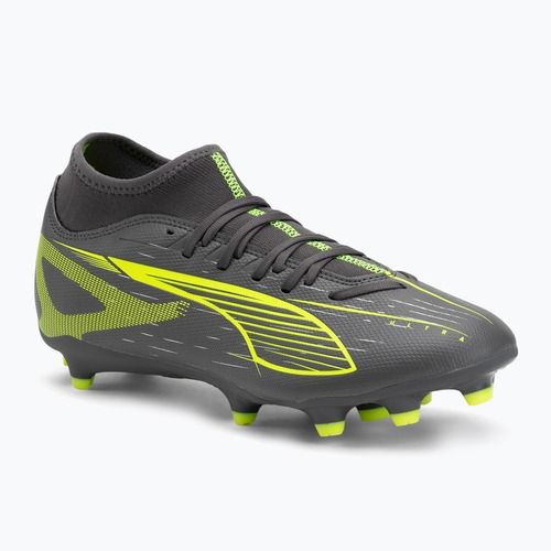 Vyriški futbolo bateliai PUMA Ultra 5 Play+ FG/AG matte aged silver/yellow alert/puma aged silver