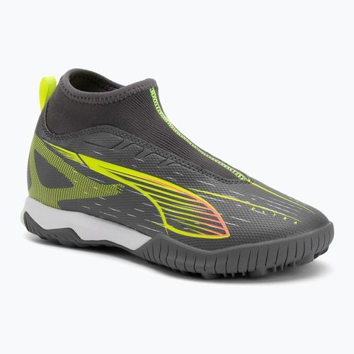 Vaikiški futbolo batai PUMA Ultra 5 Match+ LL TT + Mid Jr matte aged silver/yellow alert/puma aged silver
