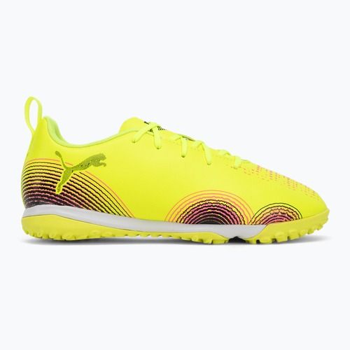 Vaikiški futbolo bateliai PUMA Future 8 Play TT + Mid yellow alert/ puma black/ sun struck