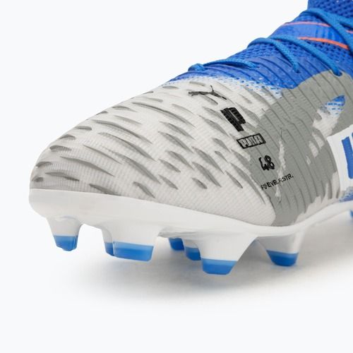 Vaikiški futbolo batai PUMA Future 8 Match Forever FG/AG Jr white/ultra blue/feather gray/puma black/glowing red