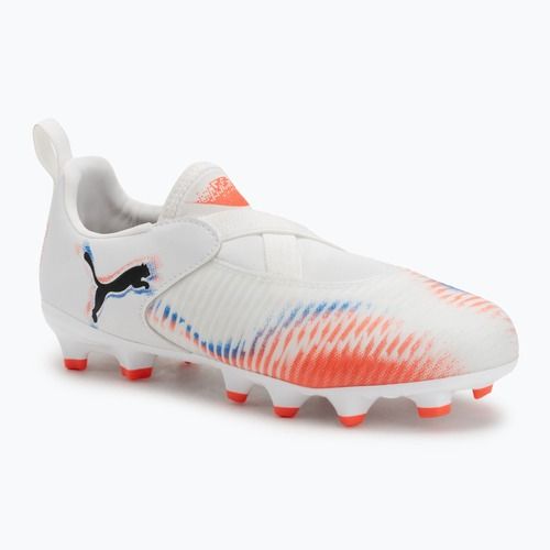 Vaikiški futbolo bateliai PUMA Future 8 Match LL FG/AG Jr puma white/puma black/glowing red