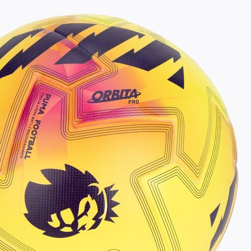 Futbolo kamuolys PUMA Orbita Pro PL Lights FIFA Quality fluo yellow/multicolor dydis 5