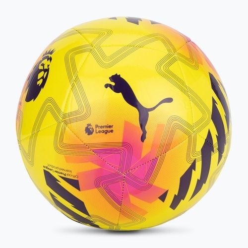 Futbolo kamuolys PUMA Orbita Cup PL Lights fluo yellow/multicolor dydis 5