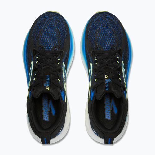 Vyriški bėgimo batai Brooks Glycerin 22 wide fit black/cobalt/neo yellow