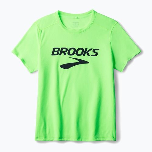 Vyriški bėgimo marškinėliai Brooks Distance 3.0 neo limeade/brooks logo