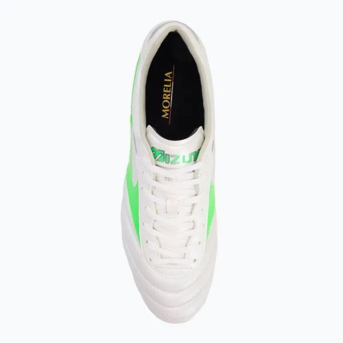 Vyriški futbolo bateliai Mizuno Morelia II Elite Md white/neon green/galaxy silver
