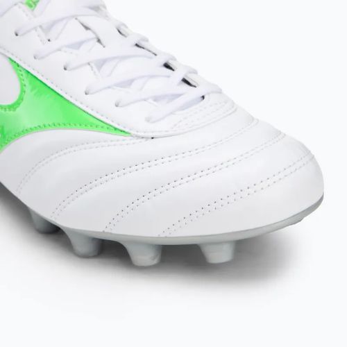 Vyriški futbolo bateliai Mizuno Morelia II Club Md white/neon green/galaxy silver