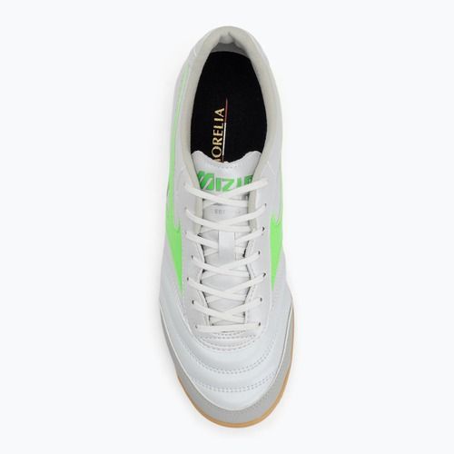 Vyriški futbolo batai Mizuno Morelia Sala Pro IN white/neon green/galaxy silver