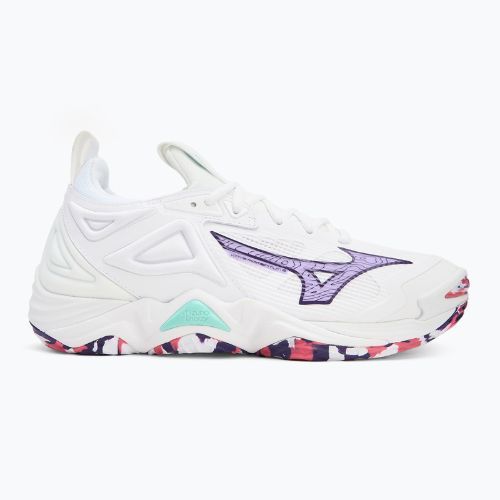 Tinklinio bateliai Mizuno Wave Momentum 3 white/violet indigo/camellia rose
