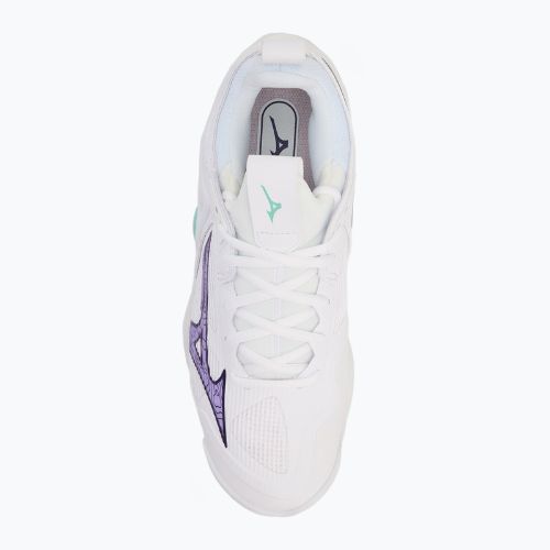 Tinklinio bateliai Mizuno Wave Momentum 3 white/violet indigo/camellia rose