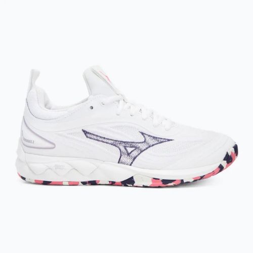 Tinklinio bateliai Mizuno Wave Luminous 3 white/violet indigo/camellia rose