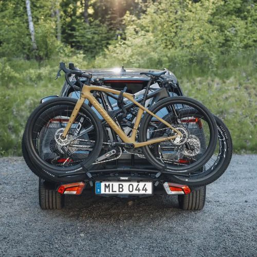 Ant vilkimo kablio tvirtinamas dviračių laikiklis Thule EasyFold 3 2Bike black