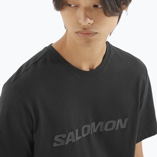 Vyriški marškinėliai Salomon Big Logo Tee deep black