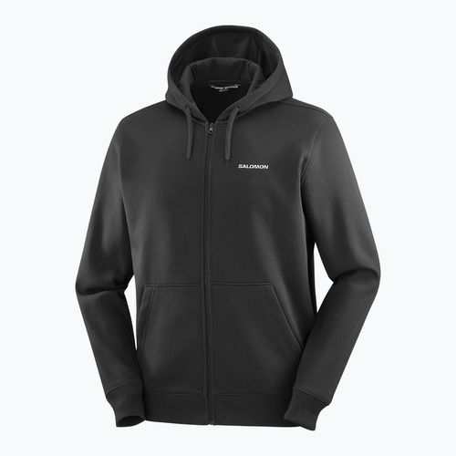Vyriškas džemperis Salomon Logo Full Zip Hoodie deep black