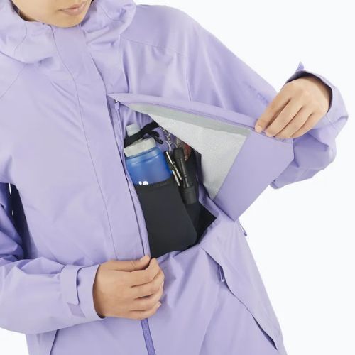 Moteriška striukė nuo vėjo Salomon Outerpath Pro 2.5L violet tulip