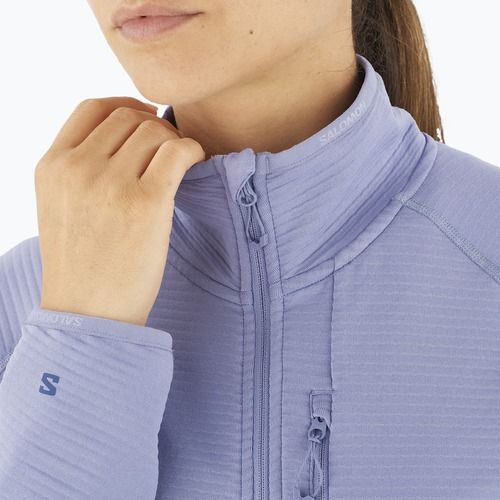 Moteriškas žygio džemperis Salomon Lightwarm Full Zip blue granite