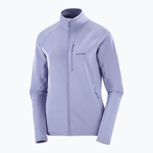 Moteriškas žygio džemperis Salomon Lightwarm Full Zip blue granite