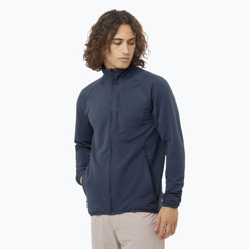 Vyriškas žygio džemperis Salomon Lightwarm Full Zip blue nights