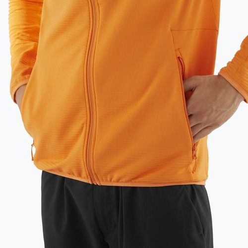 Vyriškas žygio džemperis Salomon Lightwarm Full Zip turmeric