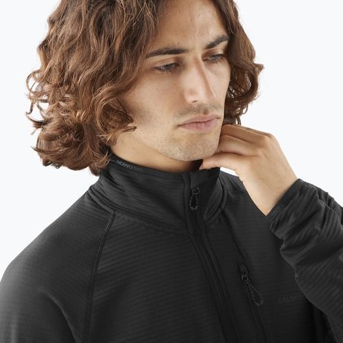 Vyriškas žygio džemperis Salomon Lightwarm Full Zip deep black