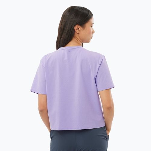 Moteriški marškinėliai Salomon Trackline Tee SS violet tulip