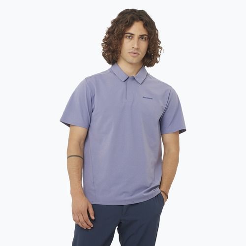 Vyriški polo marškinėliai Salomon Trackline Polo blue granite