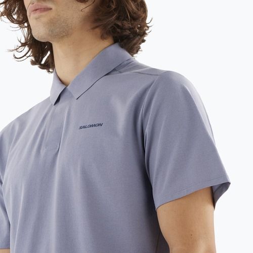 Vyriški polo marškinėliai Salomon Trackline Polo blue granite
