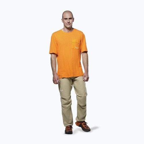 Vyriški žygio marškinėliai Salewa Agner Hemp/Dst turmeric