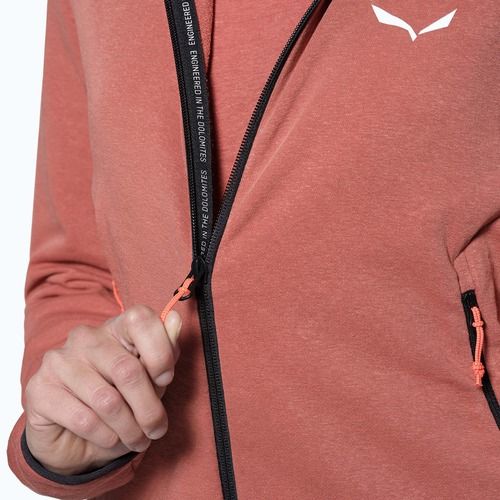 Moteriškas žygio džemperis Salewa Agner Hemp 2 Hooded etruscan red