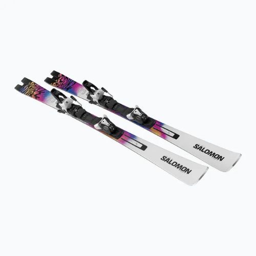 Kalnų slidės Salomon E Addikt Pro 66 + apkaustai MI12 GW whitet/race blue/rhodamine