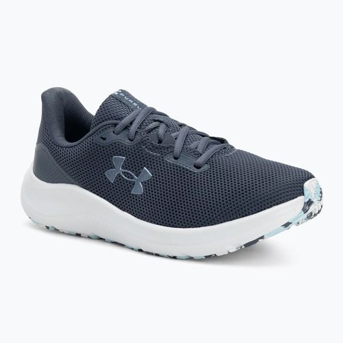 Moteriški bėgimo bateliai Under Armour Charged Pursuit 4 downpour gray/downpour gray/metallic gravel