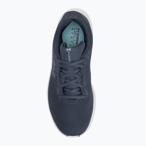Moteriški bėgimo bateliai Under Armour Charged Pursuit 4 downpour gray/downpour gray/metallic gravel