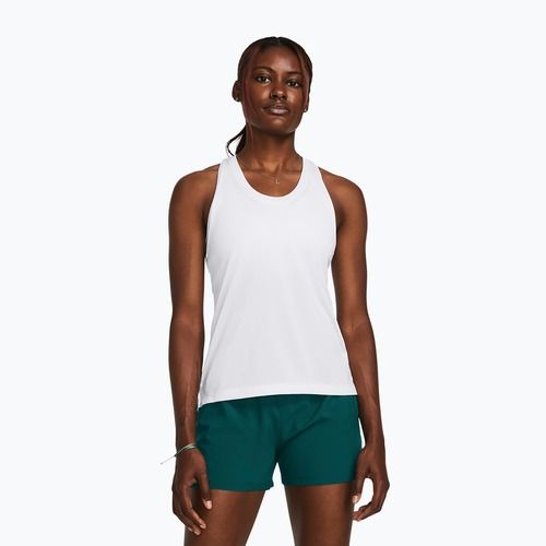 Moteriškas bėgimo tank topas Under Armour Launch Singlet white/reflective
