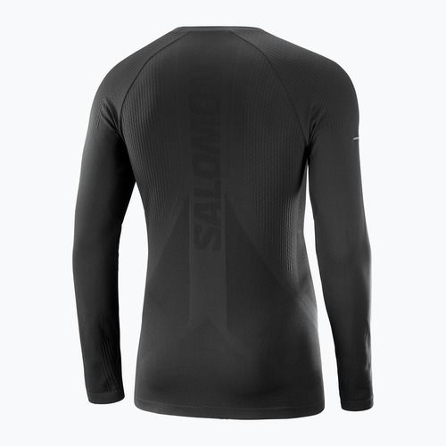 Vyriški bėgimo marškinėliai ilgomis rankovėmis Salomon Sense Aero Seamless Tee deep black