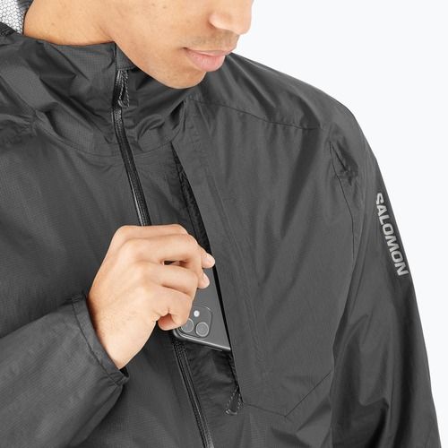 Vyriška bėgimo striukė Salomon Bonatti Waterproof deep black