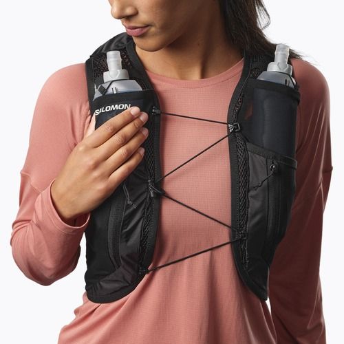 Moteriška bėgimo liemenė Salomon Active Skin 12 Set black/metal